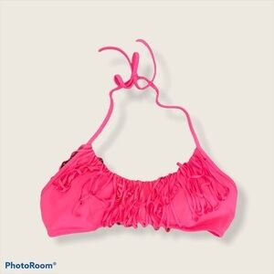 Victoria’s Secret fringe halter swim bikini top
